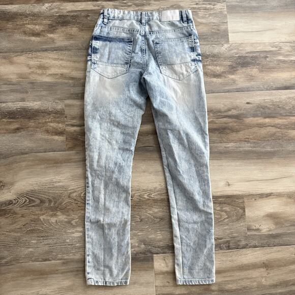 Southpole Skinny Light Wash Moto Jeans Men’s 29x30 Distressed Style - Picture 4 of 5